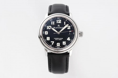 AC厂宝珀莱芒湖领袖LÉMAN系列2100-1130m-63b黑色皮带款腕表