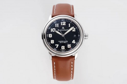 AC厂宝珀莱芒湖领袖LÉMAN系列2100-1130m-63b橙色皮带款腕表
