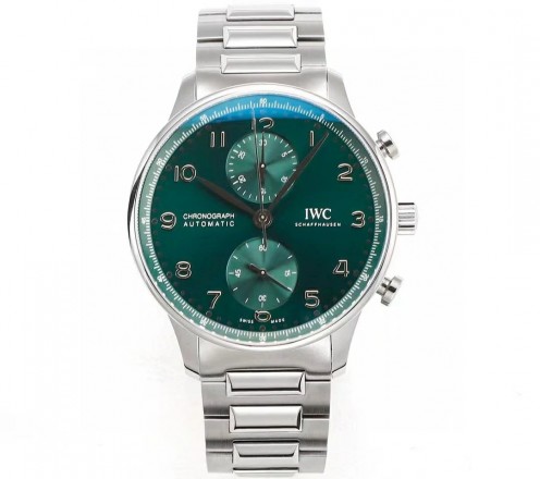 V6S厂万国IWC葡萄牙计时系列绿盘葡计钢带款IW371615手表