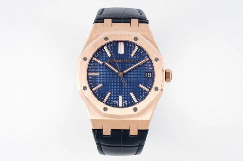 APS厂爱彼皇家橡树50周年玫金蓝盘皮带款15510OR.OO.D315CR.02腕表
